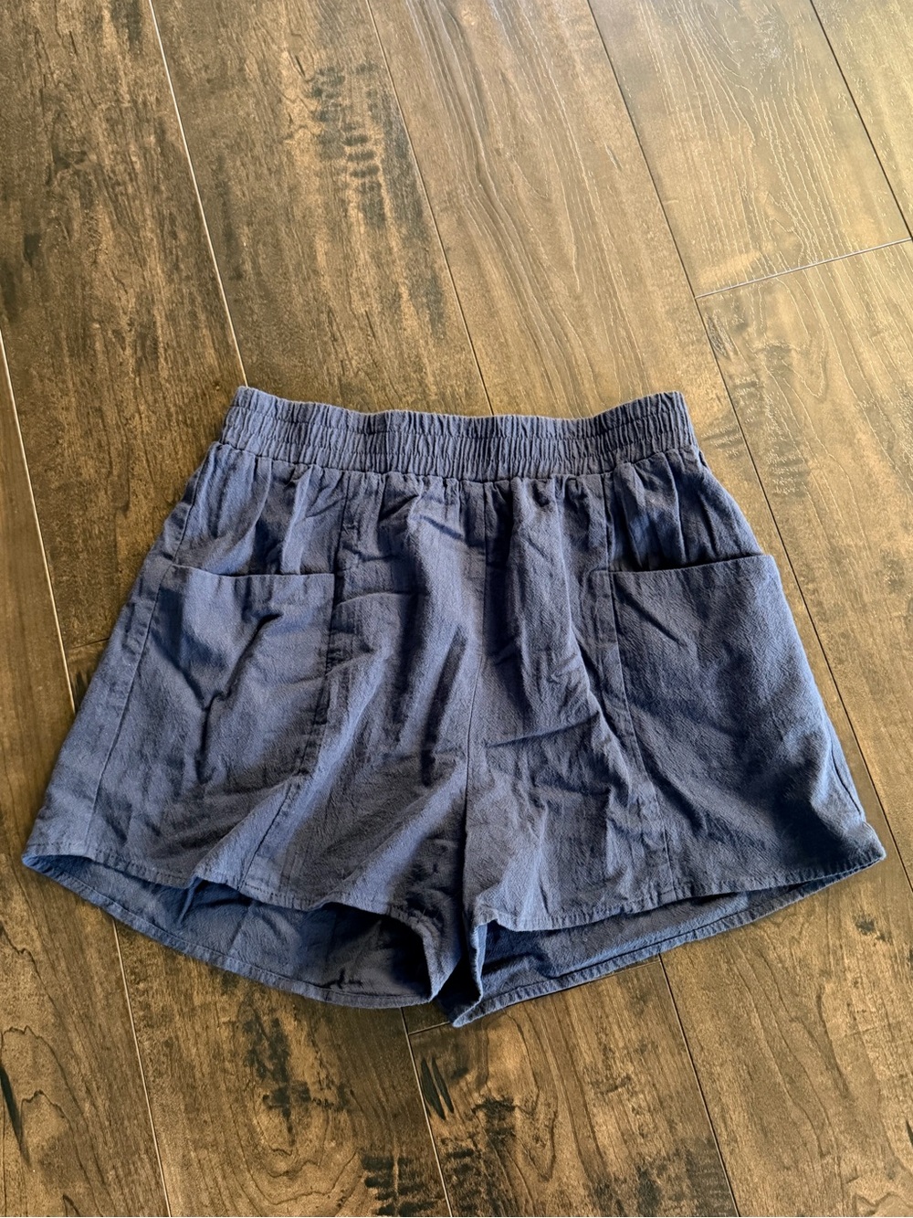 CUPSHE Navy Stretch Waist Pocket Shorts